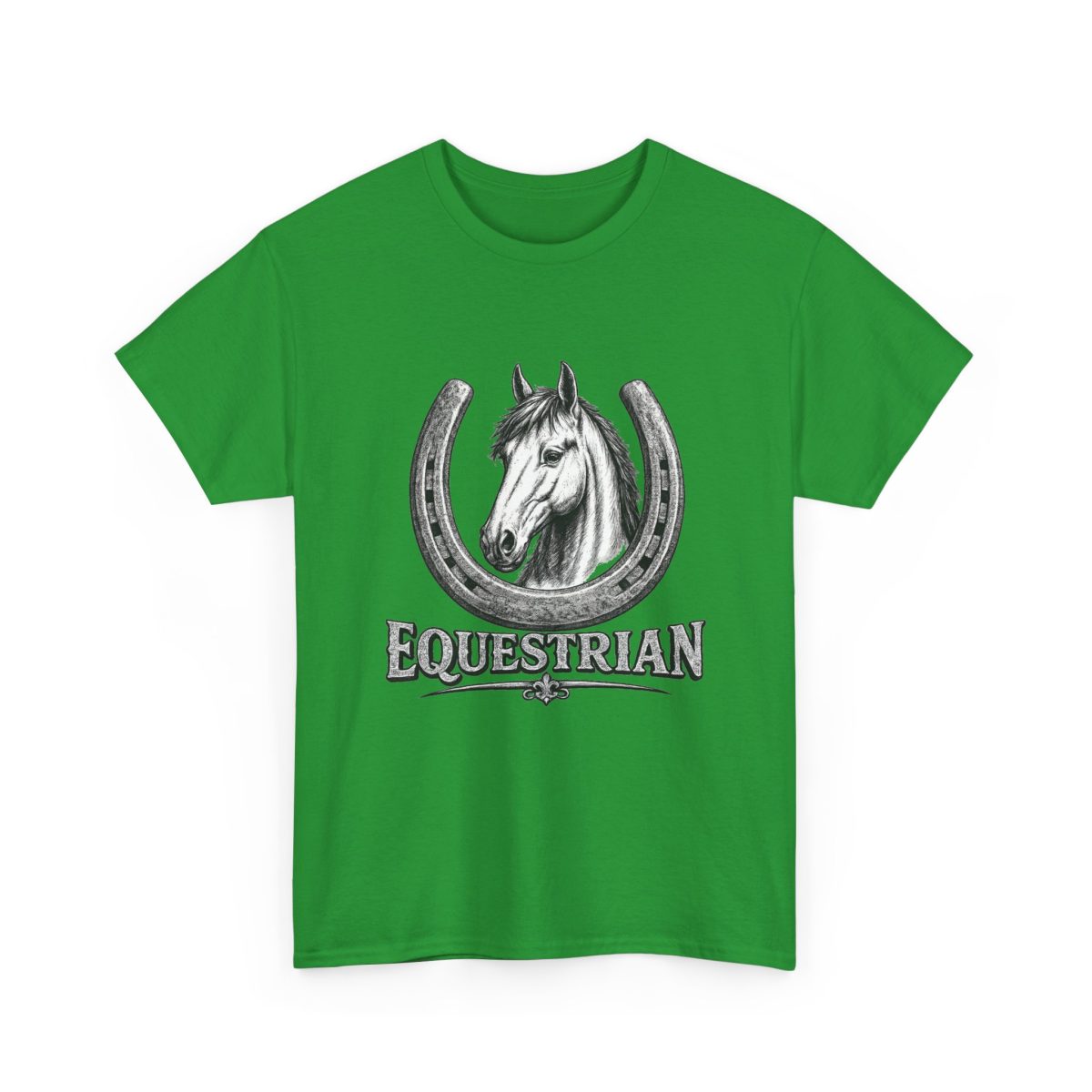 Equestrian Horse Tee — Vintage Horseshoe Riding Shirt