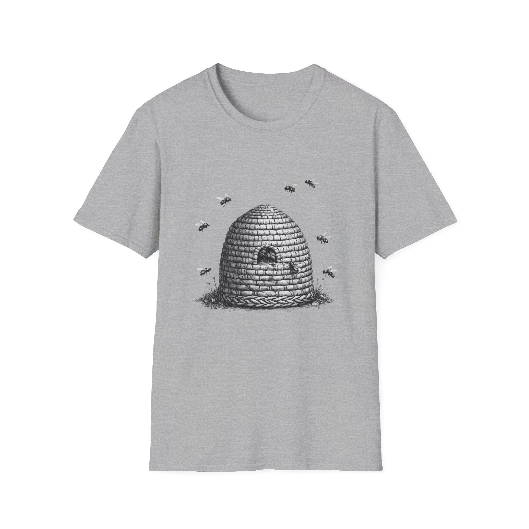 Beehive Illustration T-Shirt — Vintage Beekeeping Art Tee - Image 4