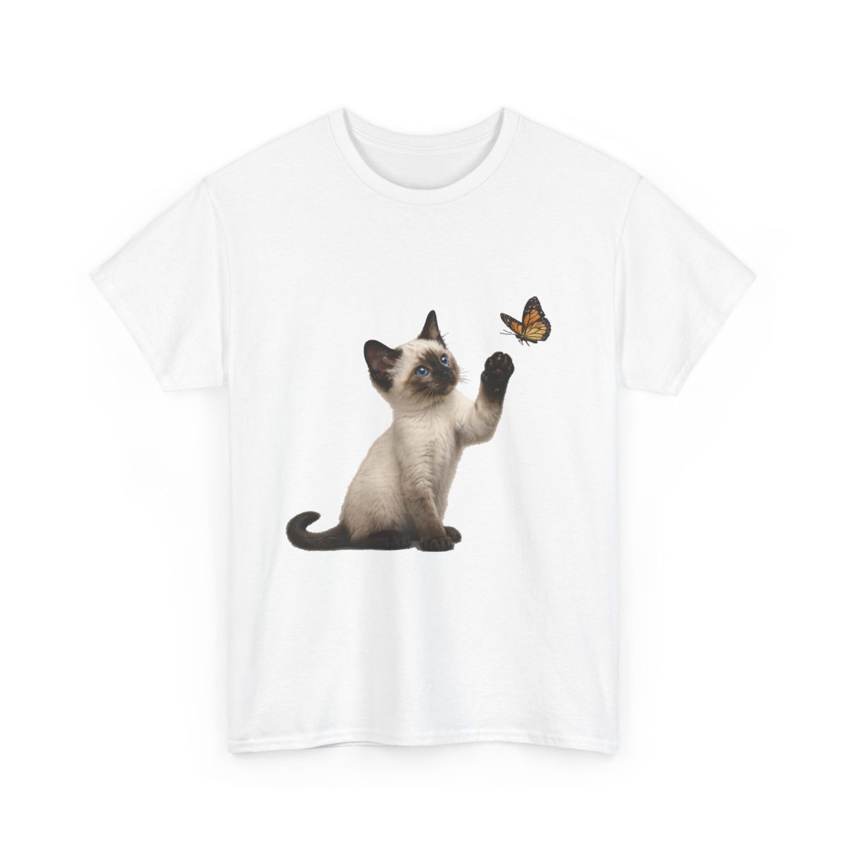 Siamese Kitten with Butterfly T-Shirt