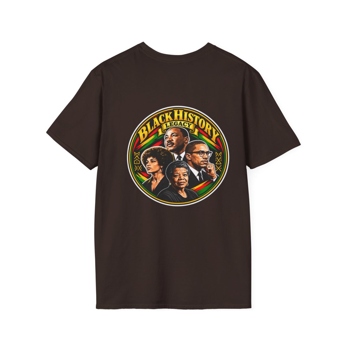 Black History Legacy T-Shirt — Icon Portrait Back Graphic
