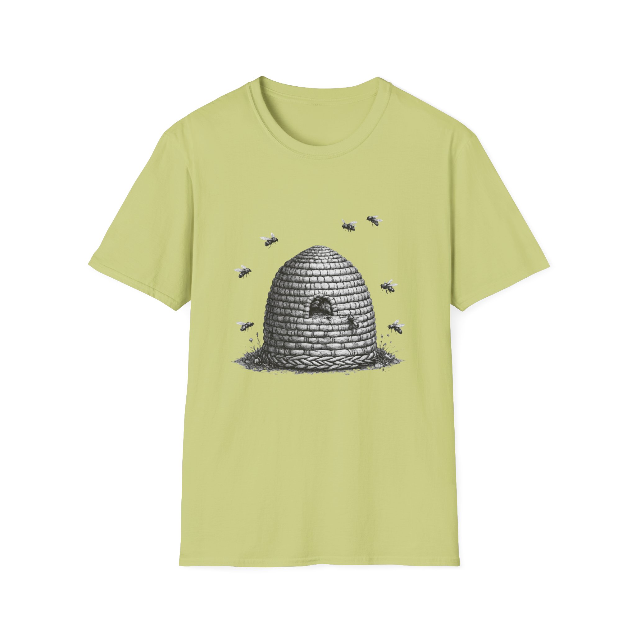 Beehive Illustration T-Shirt — Vintage Beekeeping Art Tee