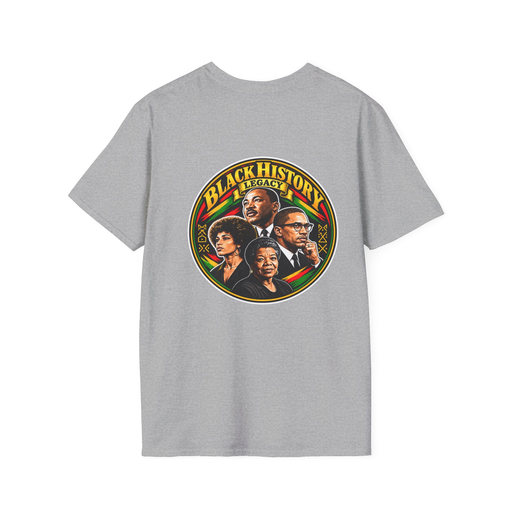 Black History Legacy T-Shirt — Icon Portrait Back Graphic - Image 8