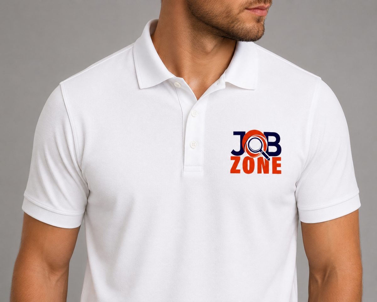 Job Zone Logo Men's Polo Shirt — Professional Workwear, Breathable Recharge Jersey