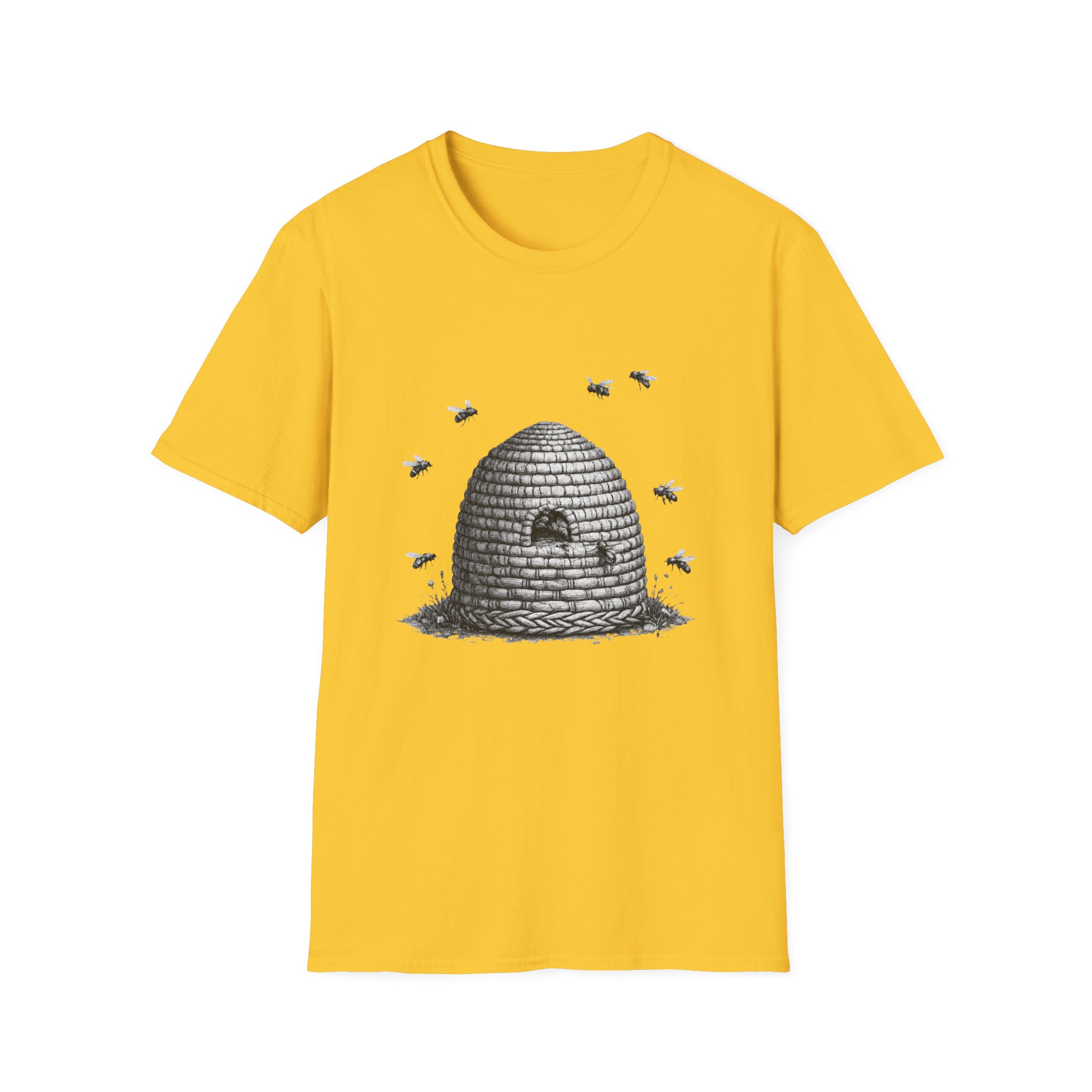Beehive Illustration T-Shirt — Vintage Beekeeping Art Tee - Image 5