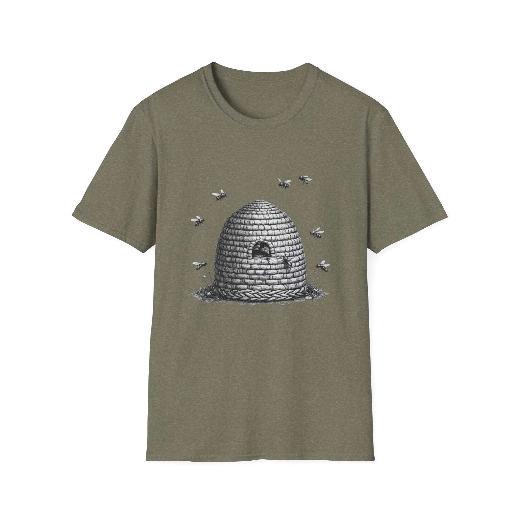Beehive Illustration T-Shirt — Vintage Beekeeping Art Tee - Image 6
