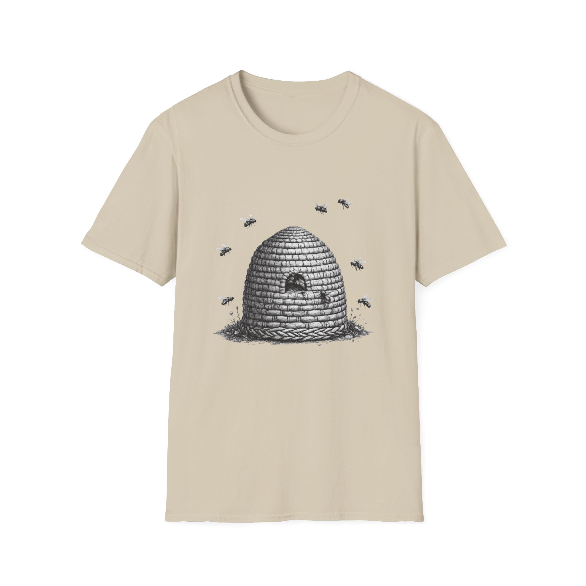 Beehive Illustration T-Shirt — Vintage Beekeeping Art Tee - Image 3