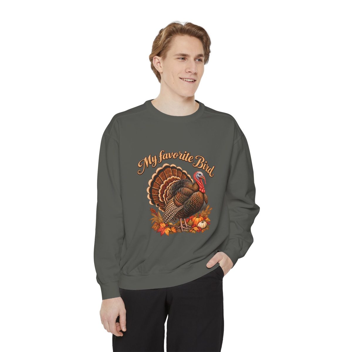 Thanksgiving Turkey Sweatshirt – "My Favorite Bird" Cozy Fall Pullover