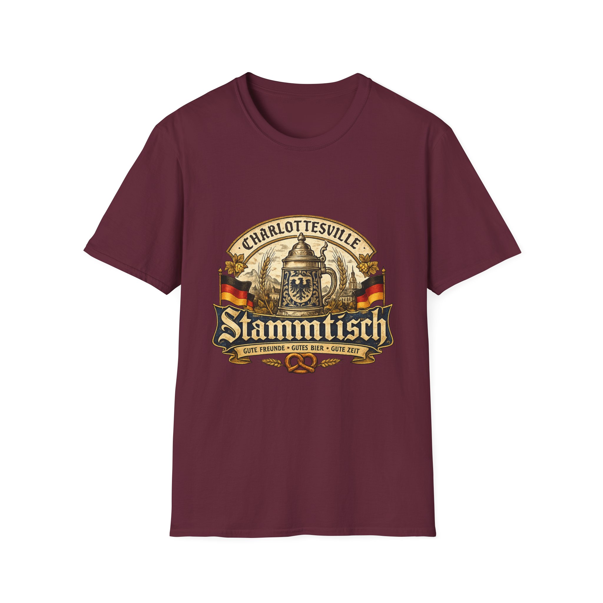 Charlottesville Stammtisch Vintage Beer T-Shirt - Image 4