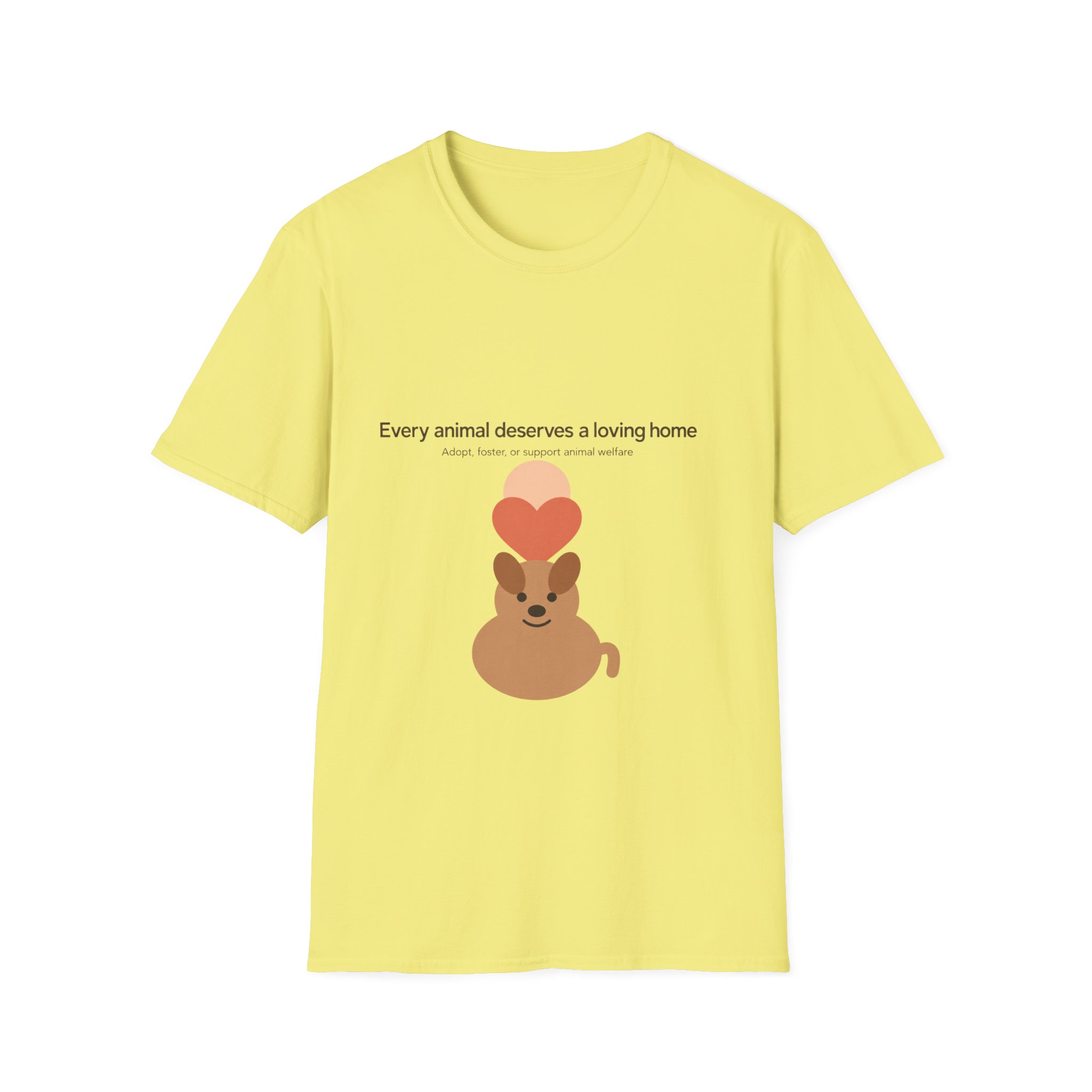 Animal Rescue T-Shirt – “Every animal deserves a loving home” Cute Pet Adoption Tee