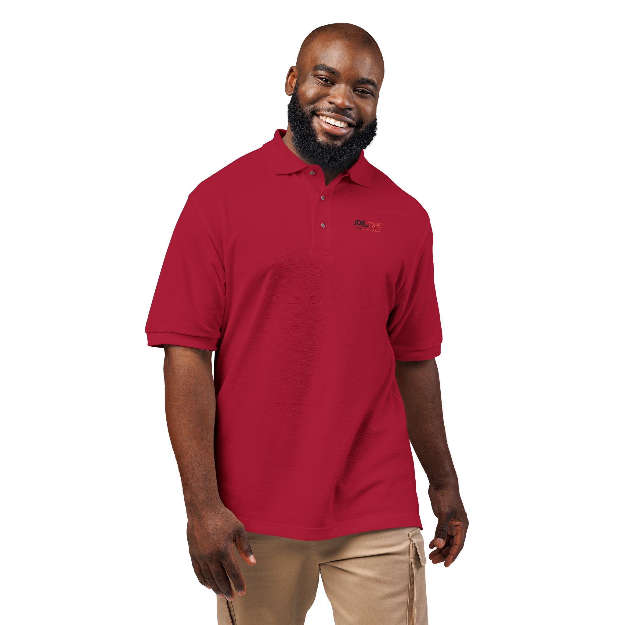 Embroidered 'AERO ZONE' White Polo Shirt — Classic Work & Casual Logo Polo - Image 16