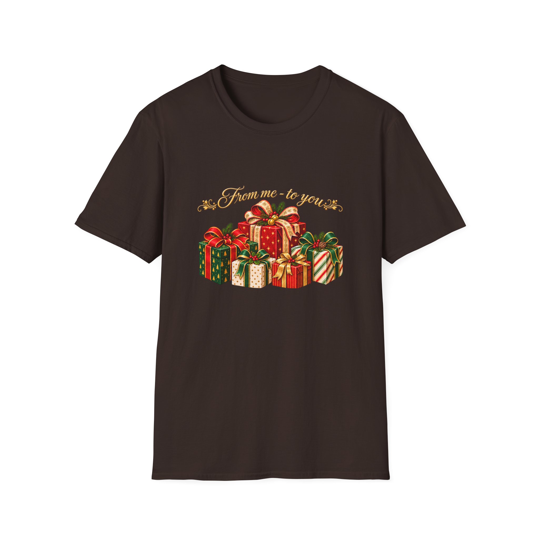 Christmas Gift Stack T‑Shirt — "From Me To You" Holiday Present Design - Image 4