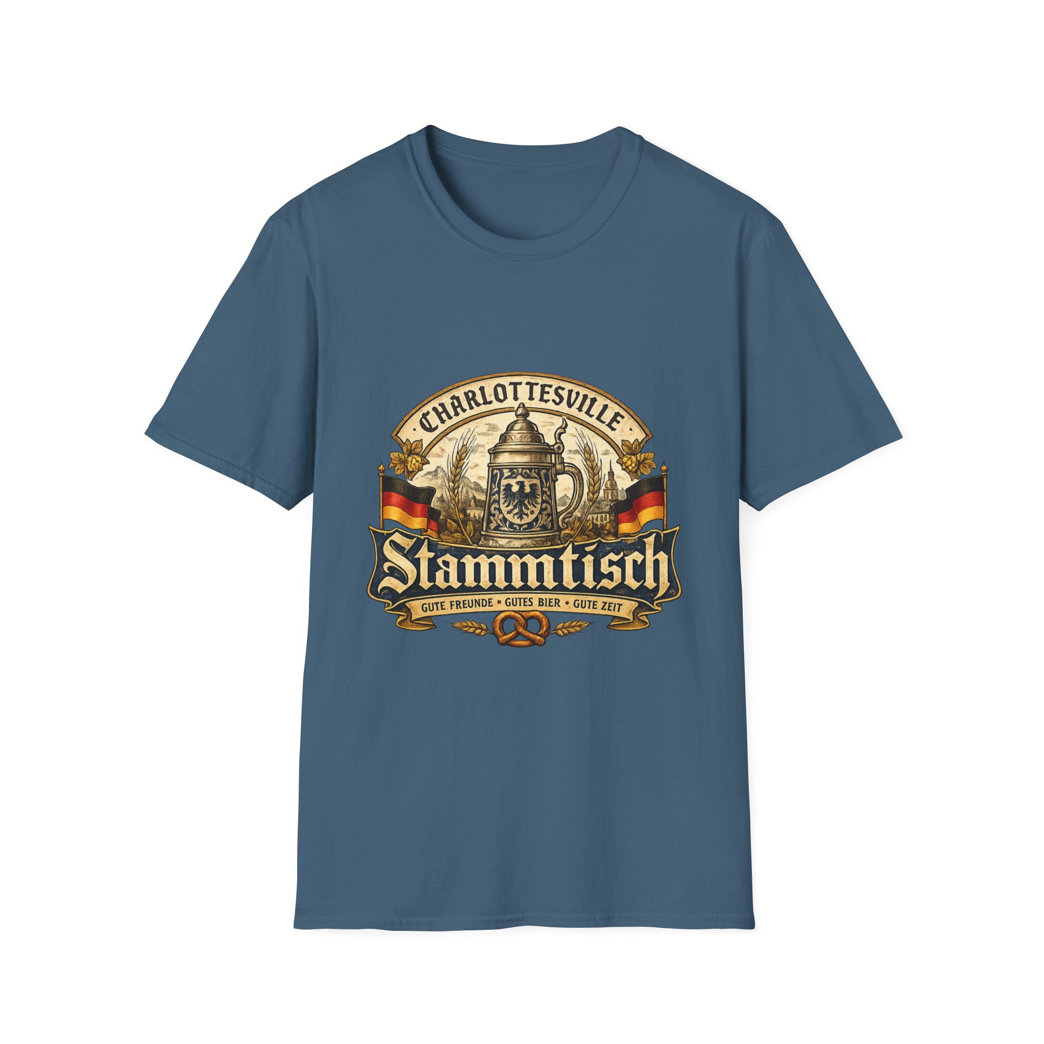 Charlottesville Stammtisch Vintage Beer T-Shirt - Image 11