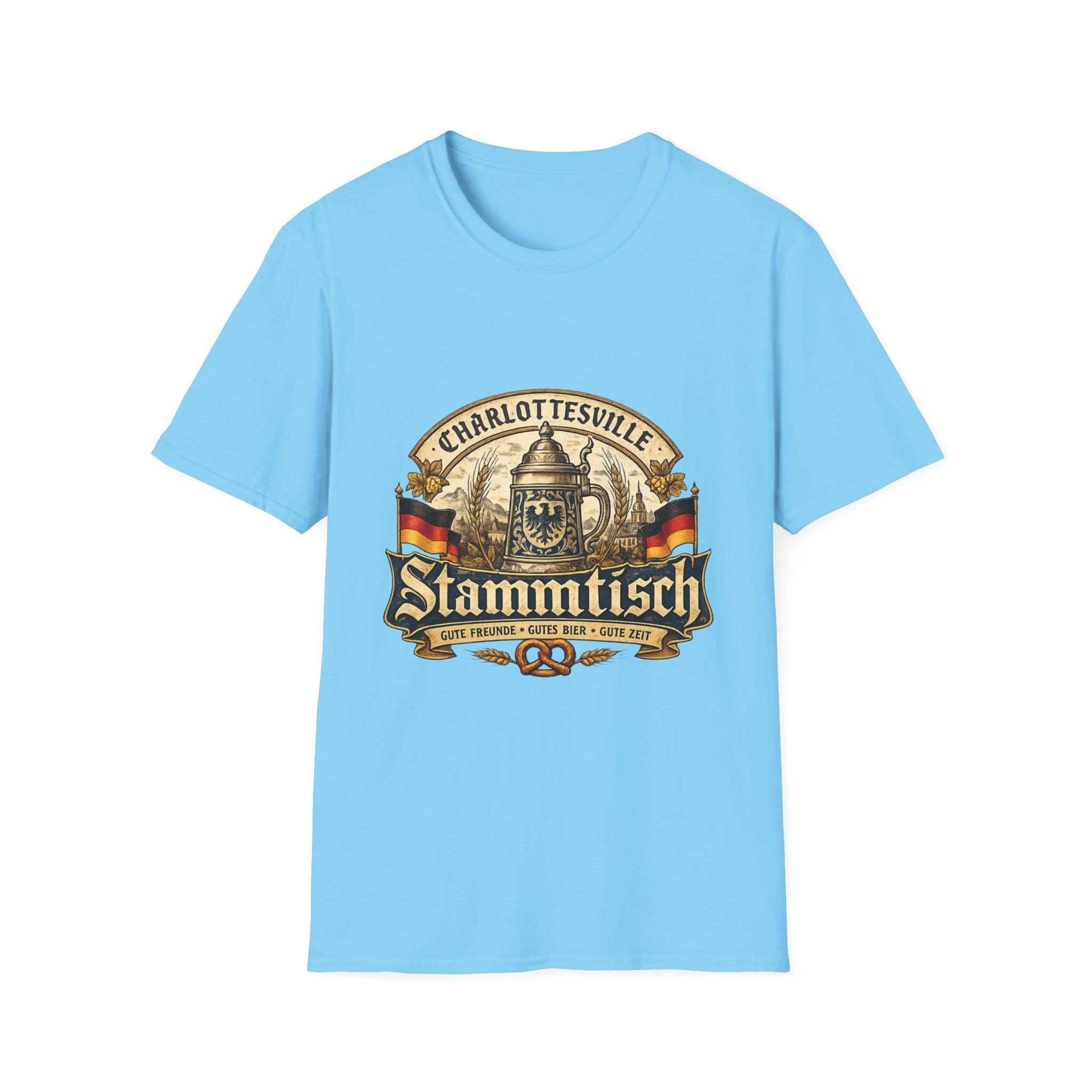 Charlottesville Stammtisch Vintage Beer T-Shirt - Image 10