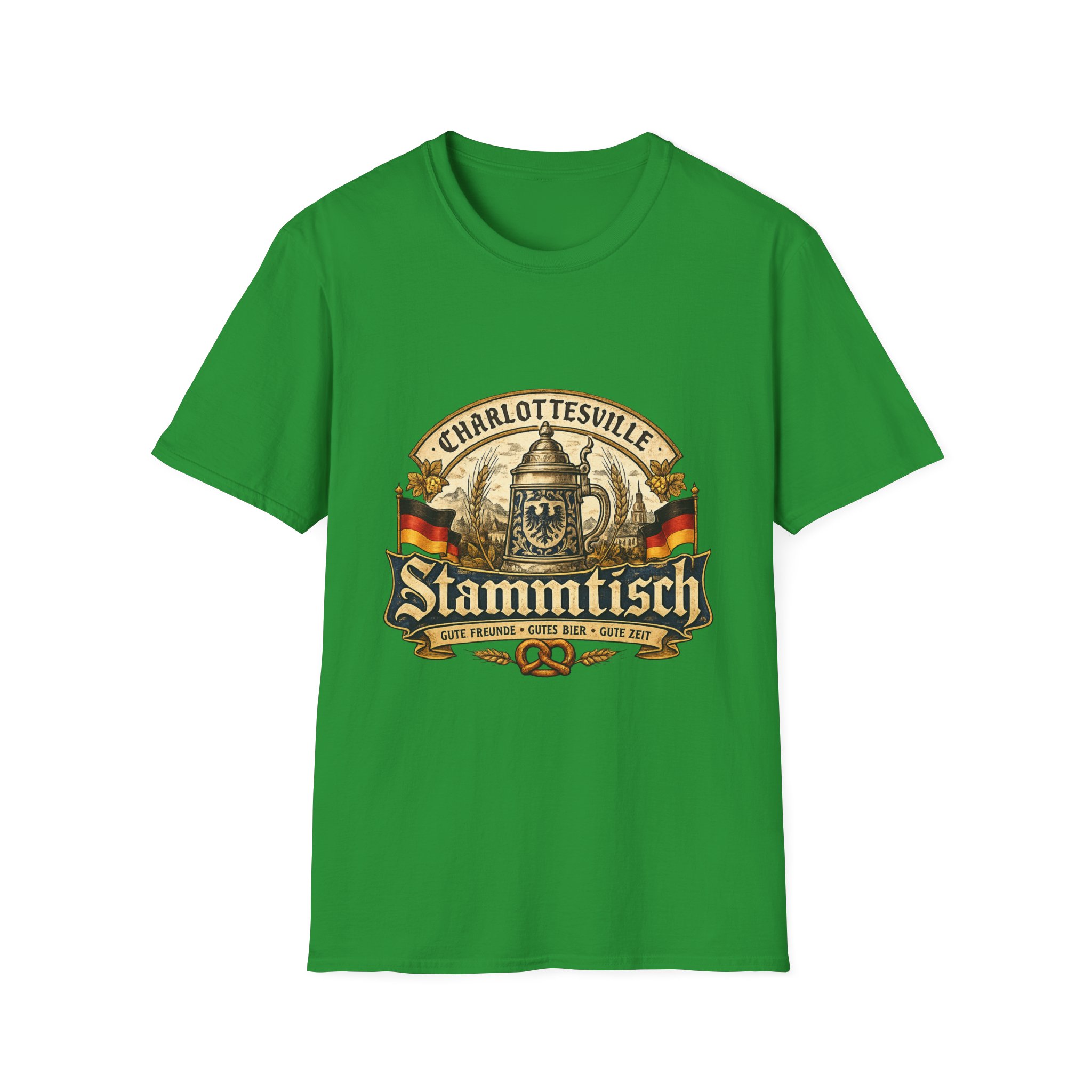 Charlottesville Stammtisch Vintage Beer T-Shirt - Image 8