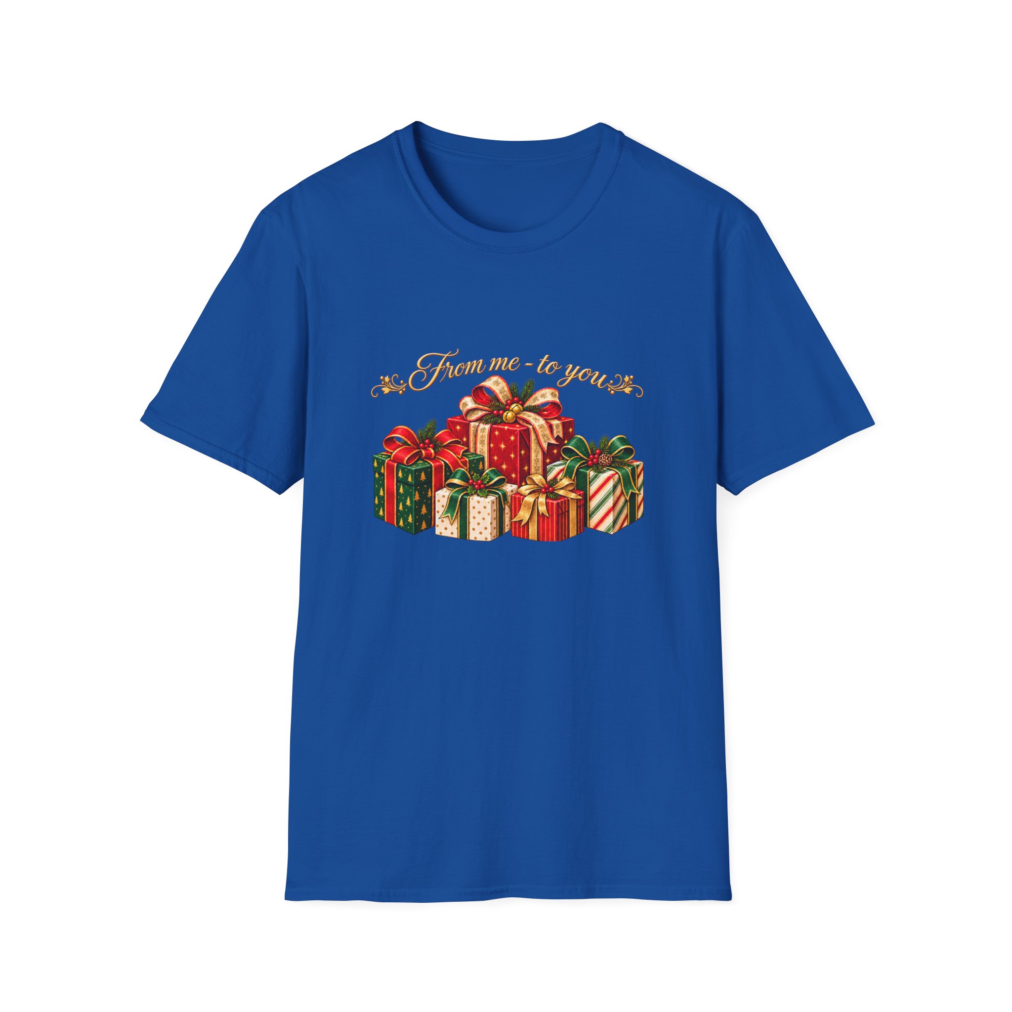 Christmas Gift Stack T‑Shirt — "From Me To You" Holiday Present Design - Image 8