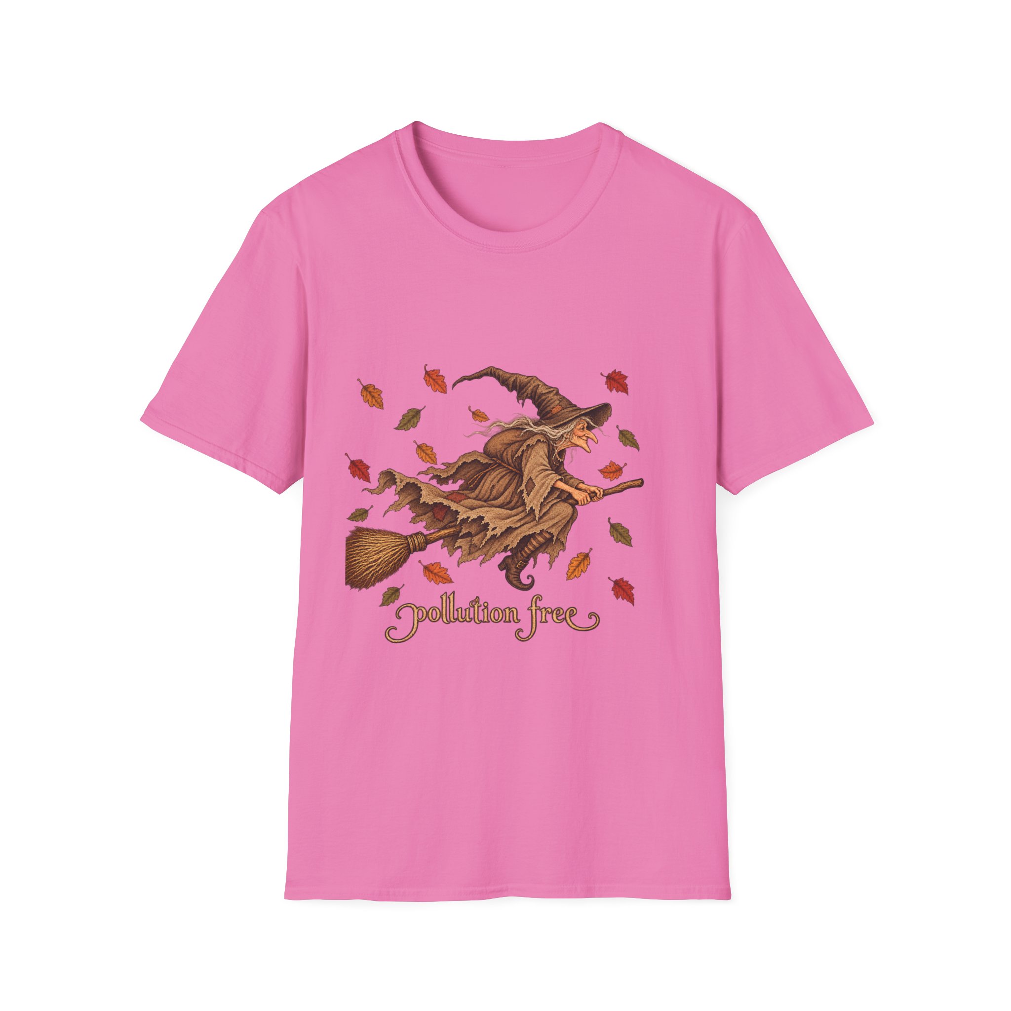 Autumn Witch Tee — "Pollution Free" Eco-Friendly Halloween T-Shirt - Image 13