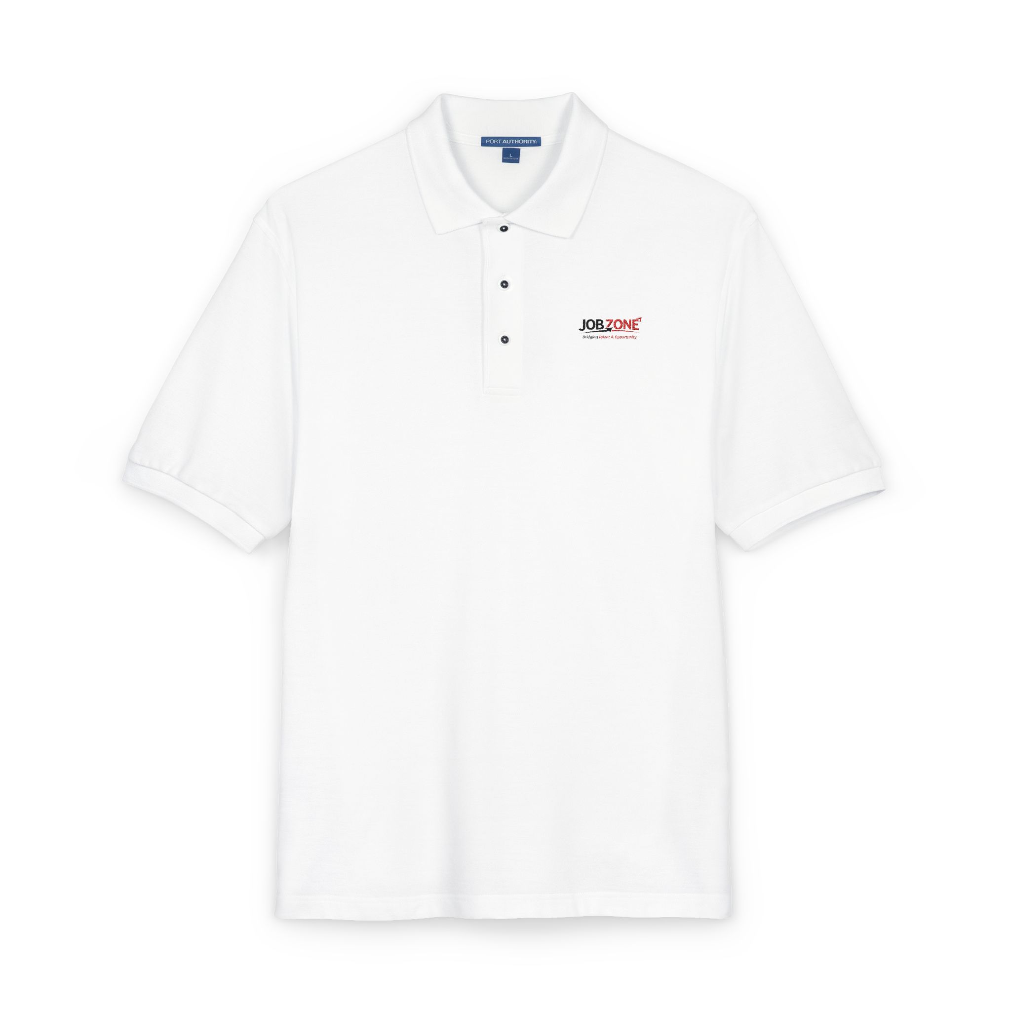 Embroidered 'AERO ZONE' White Polo Shirt — Classic Work & Casual Logo Polo - Image 2