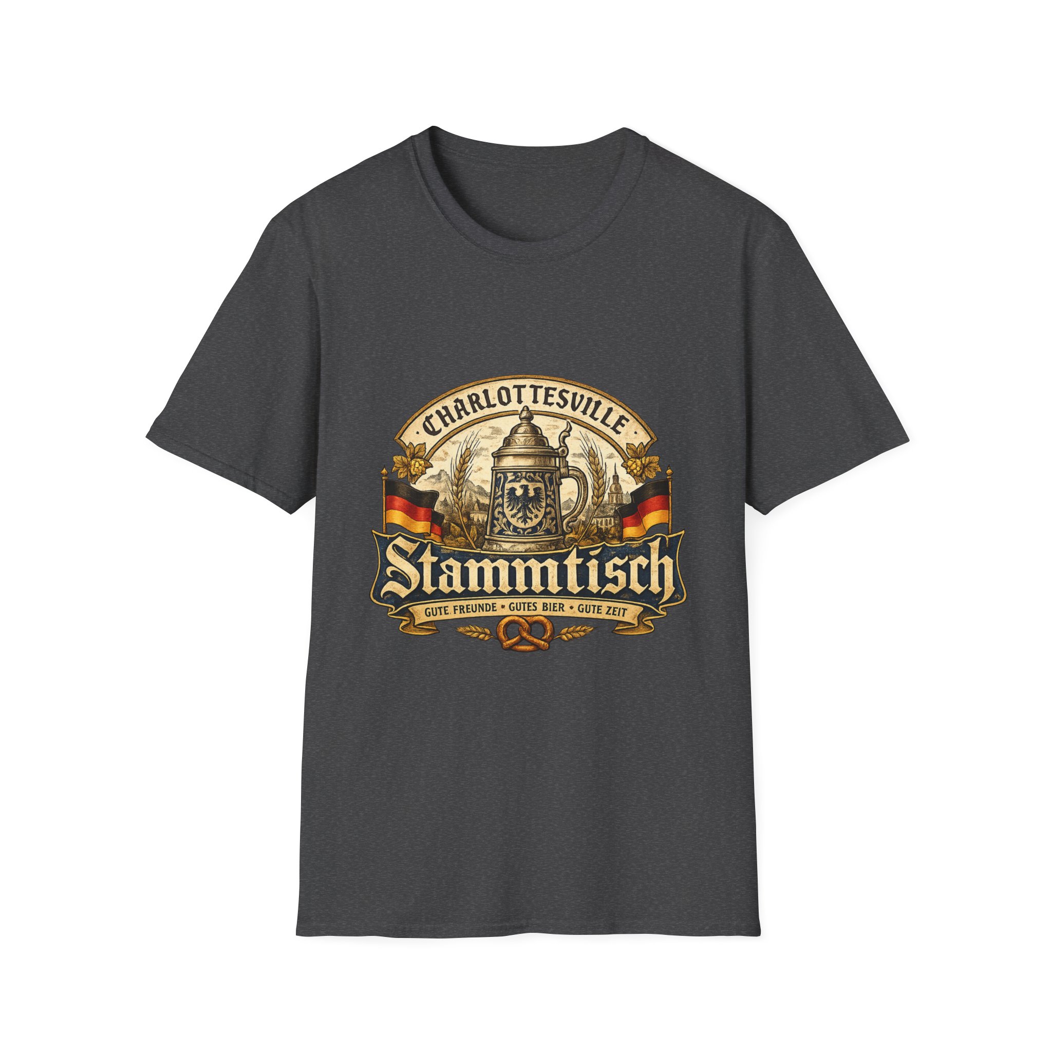 Charlottesville Stammtisch Vintage Beer T-Shirt - Image 9