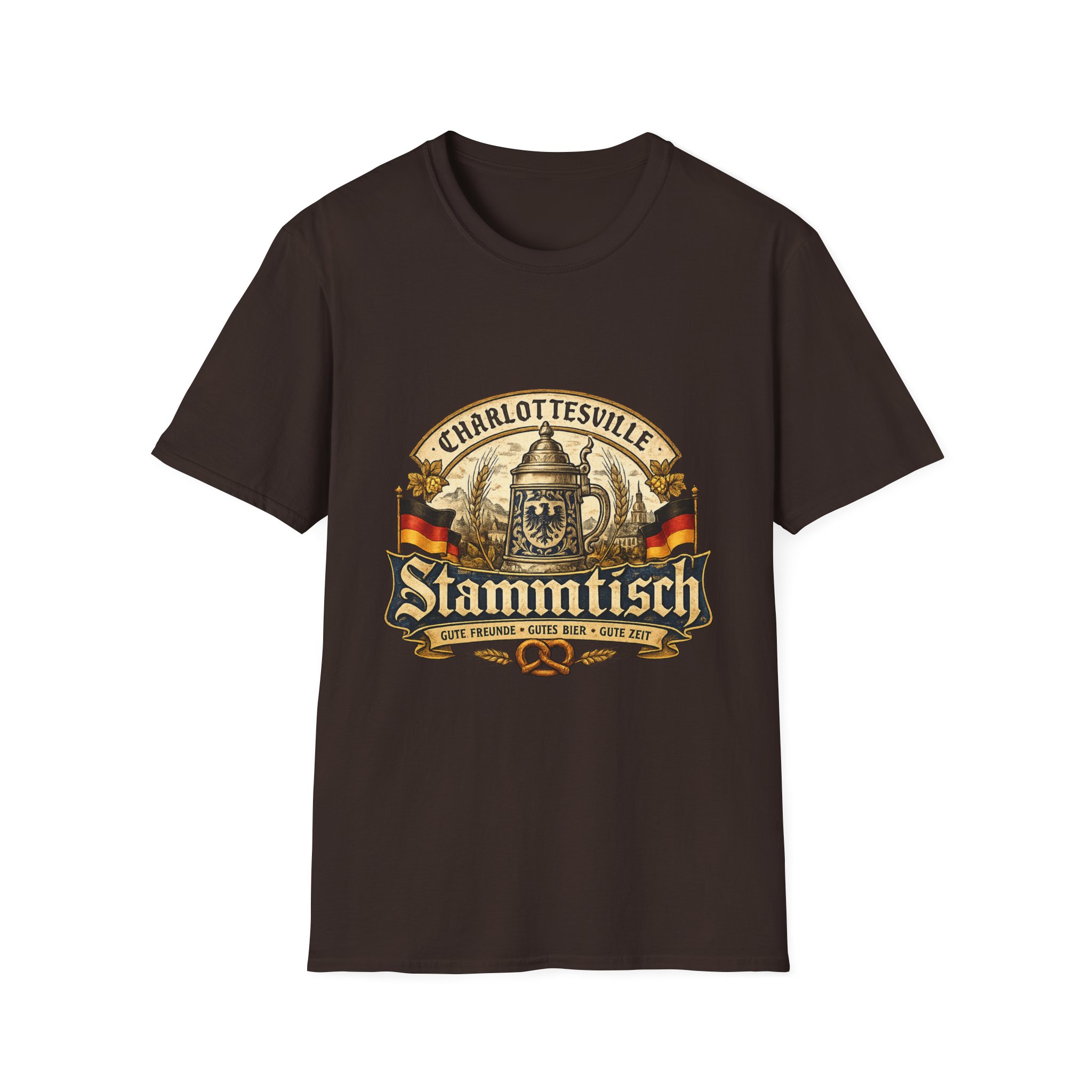 Charlottesville Stammtisch Vintage Beer T-Shirt - Image 5