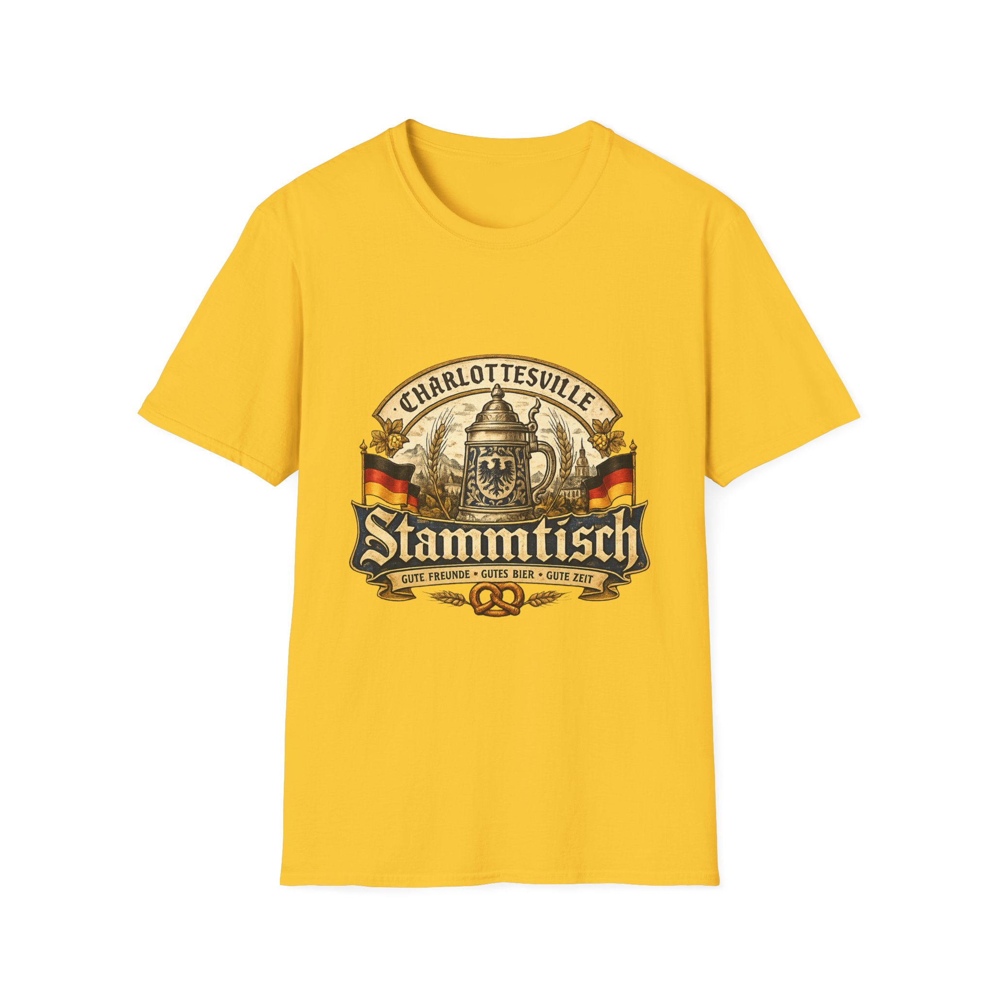 Charlottesville Stammtisch Vintage Beer T-Shirt - Image 6
