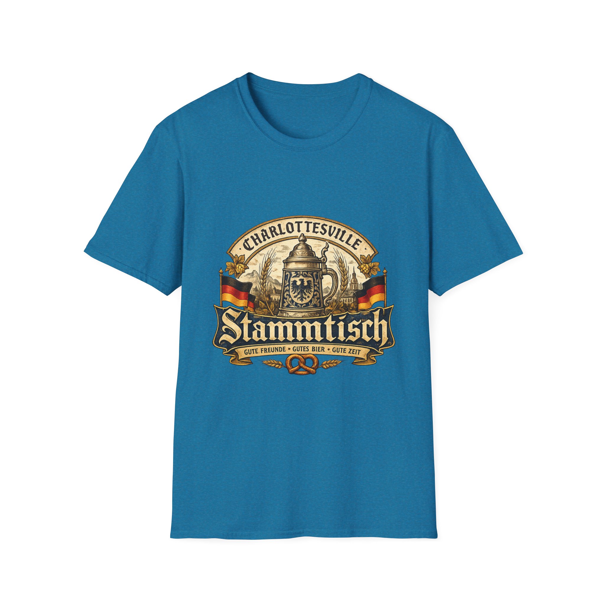Charlottesville Stammtisch Vintage Beer T-Shirt - Image 12