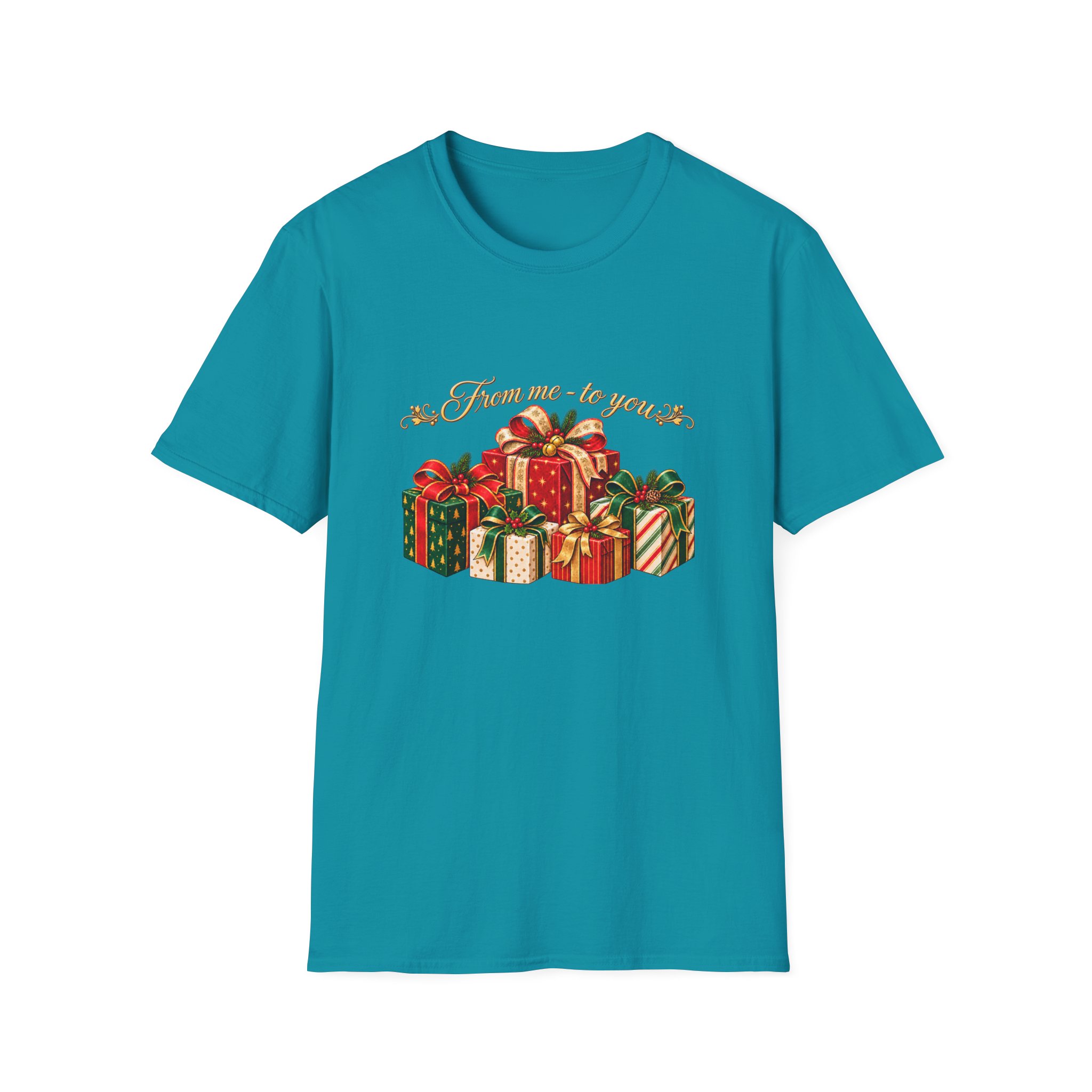 Christmas Gift Stack T‑Shirt — "From Me To You" Holiday Present Design - Image 6