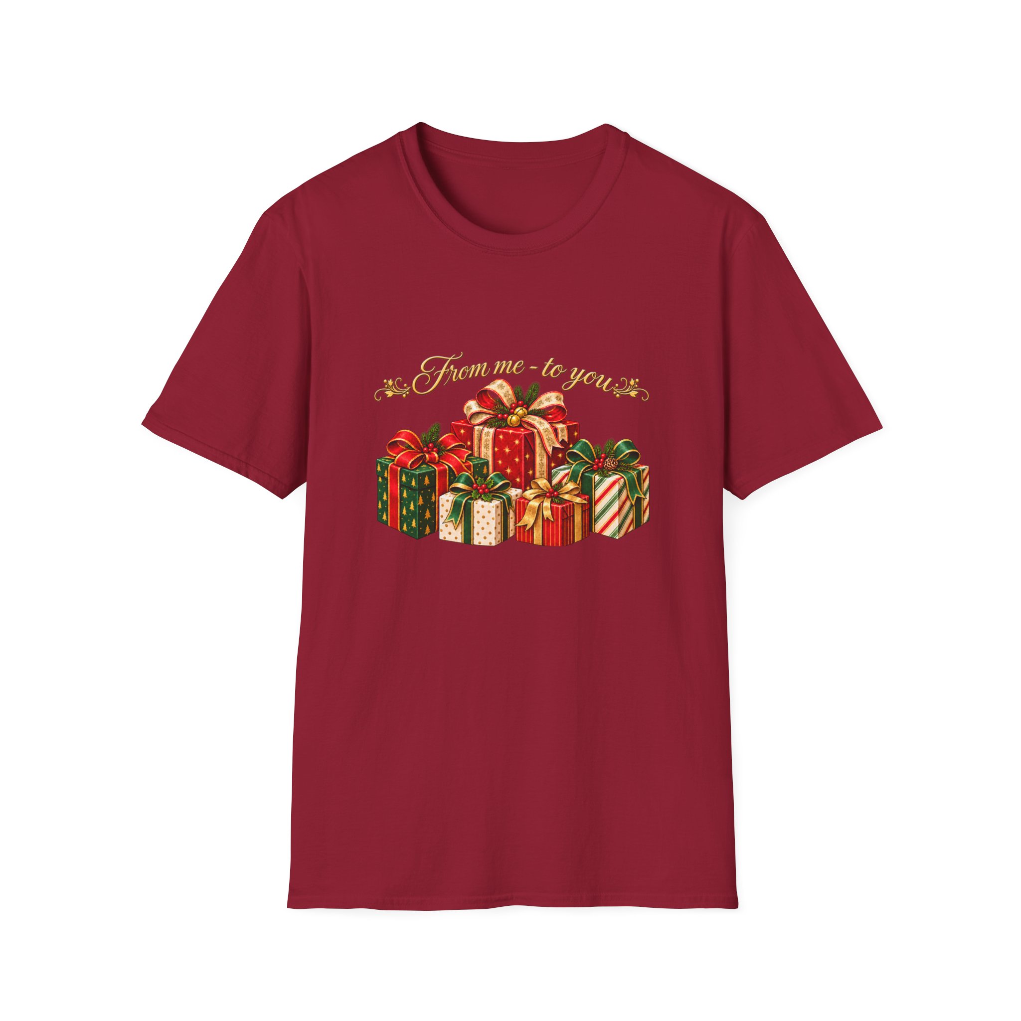 Christmas Gift Stack T‑Shirt — "From Me To You" Holiday Present Design - Image 14
