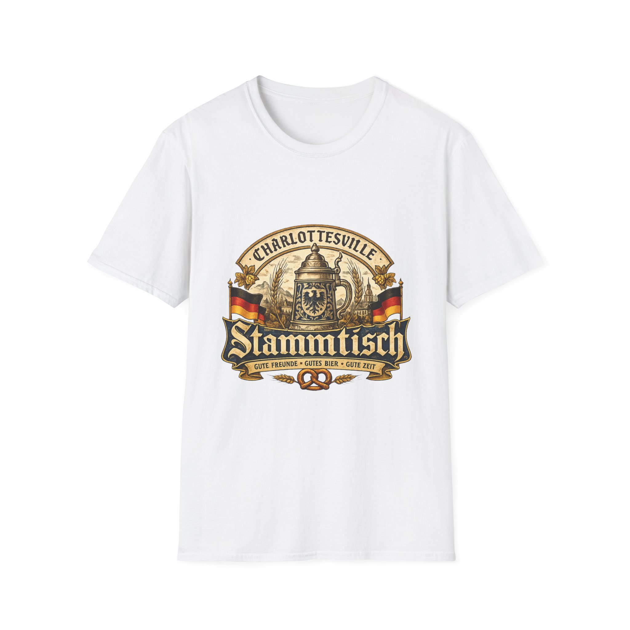 Charlottesville Stammtisch Vintage Beer T-Shirt - Image 2