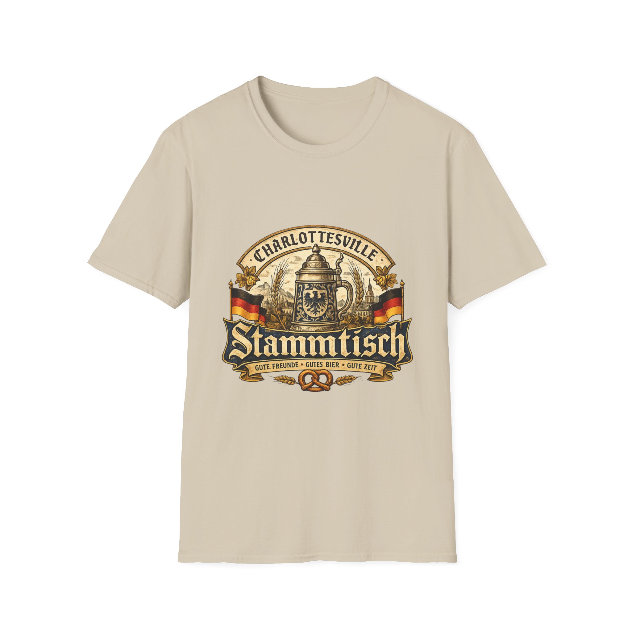 Charlottesville Stammtisch Vintage Beer T-Shirt - Image 3