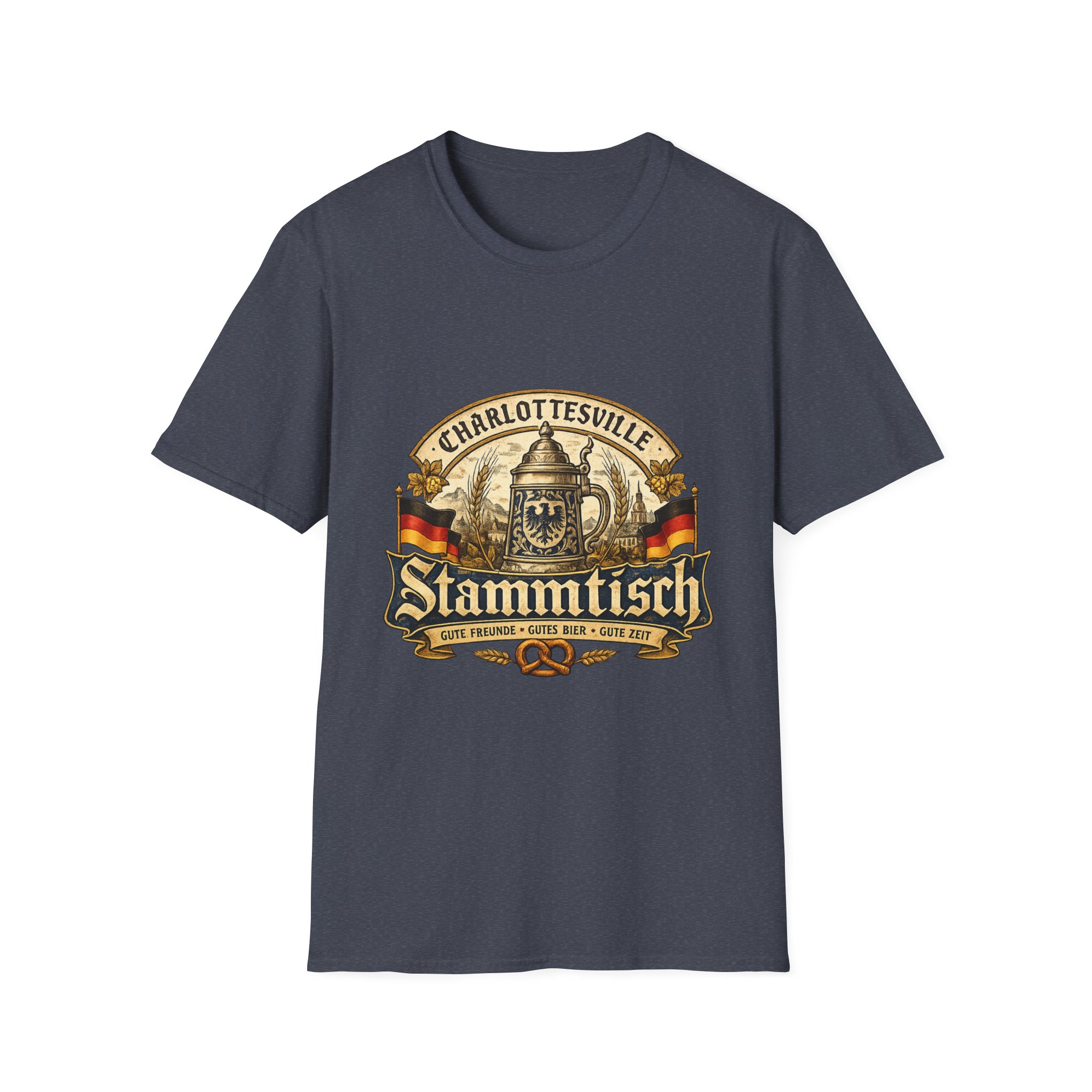 Charlottesville Stammtisch Vintage Beer T-Shirt - Image 13