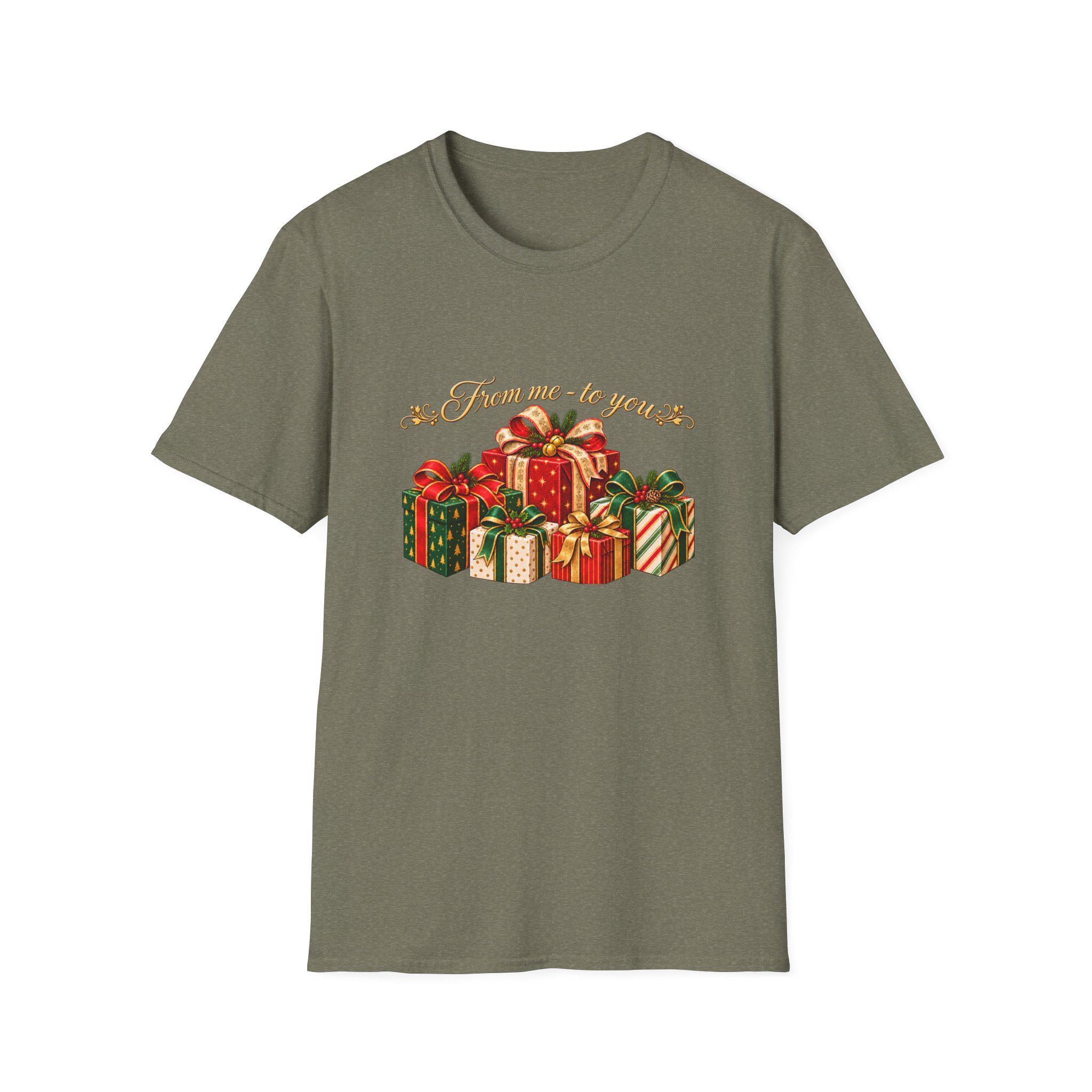 Christmas Gift Stack T‑Shirt — "From Me To You" Holiday Present Design - Image 5